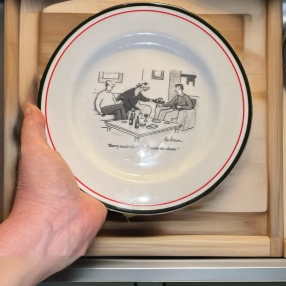 Restoration Hardware Plate New Yorker The Cartoon Bank Christopher Weyant 2003